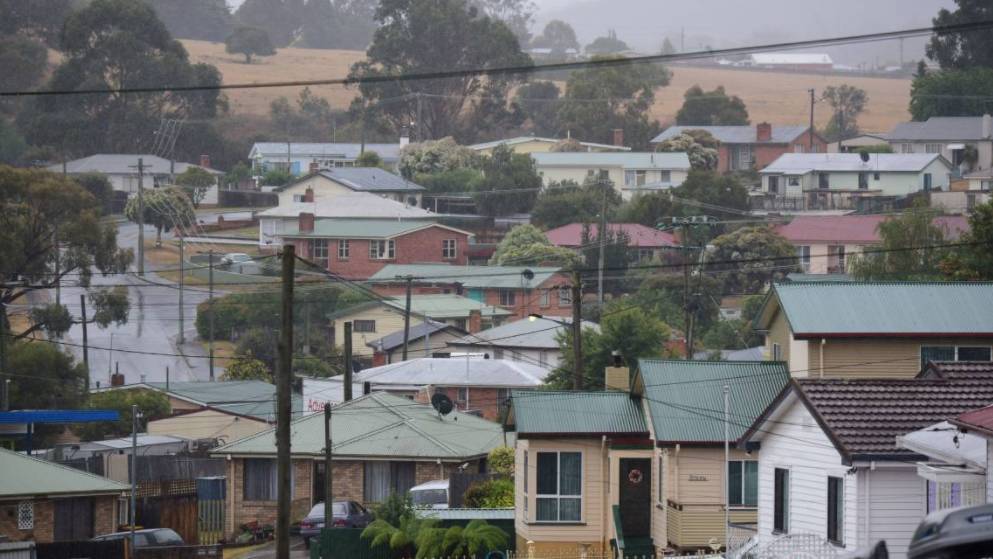 Photo of houses in a Launceston suburb