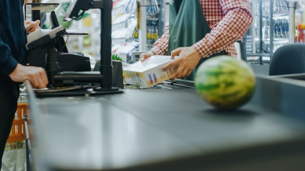 Supermarket Checkout to highlight the cost of living