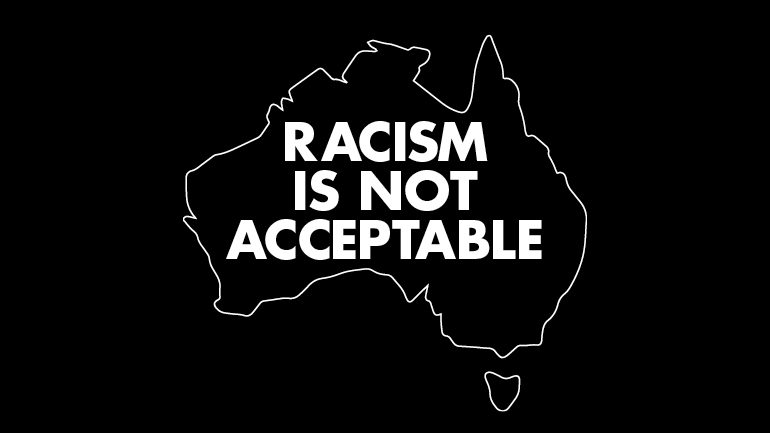 Racism is not acceptable banner
