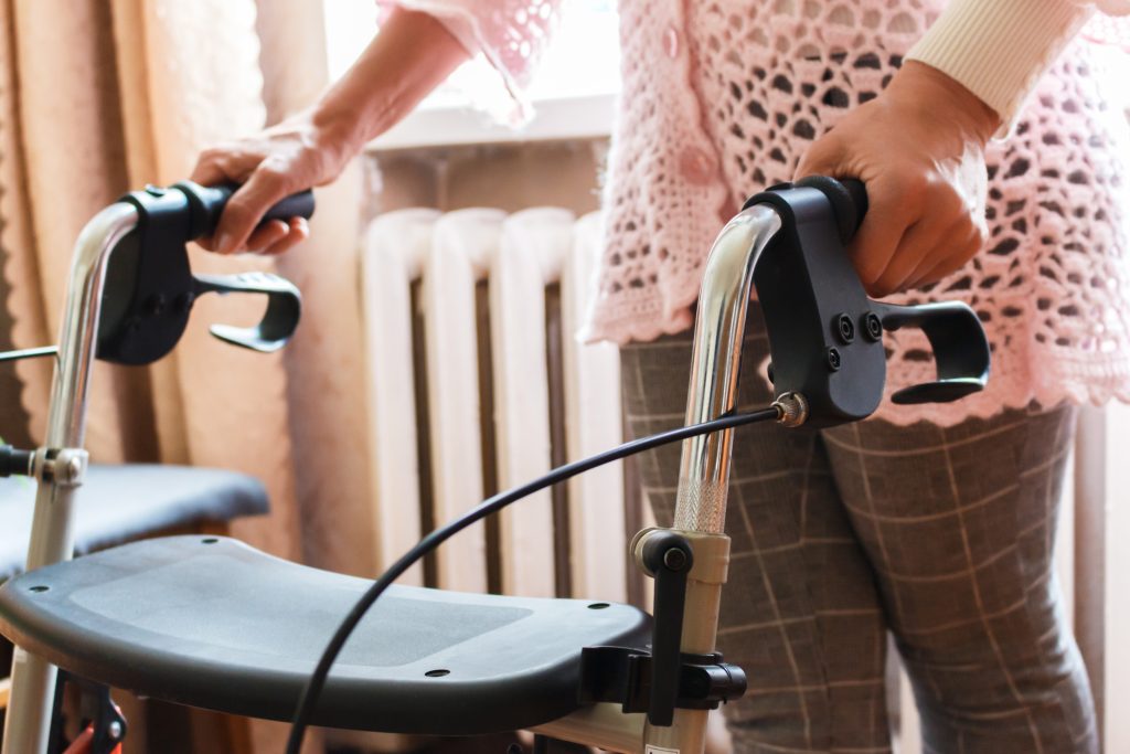 A person using a walker.