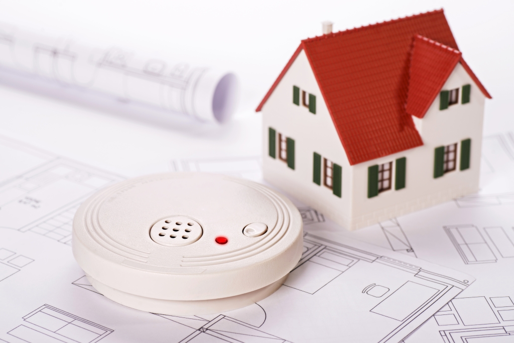 Smoke alarm, house and building plans