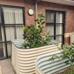 Outdoor garden beds for plantings