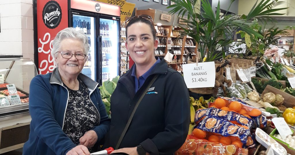 Photo of Home Care Support Worker Nerissa with client, Nancy.