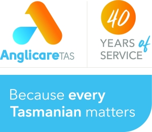 A logo to celebrate Anglicare Tasmania's 40 Year anniversary