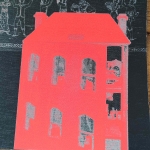 A print based on Narynna, a merchants house, now a museum in Battery Point Hobart.