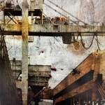 Artwork by Diane that is based on photographs of the Nyrstar zinc processing plant.